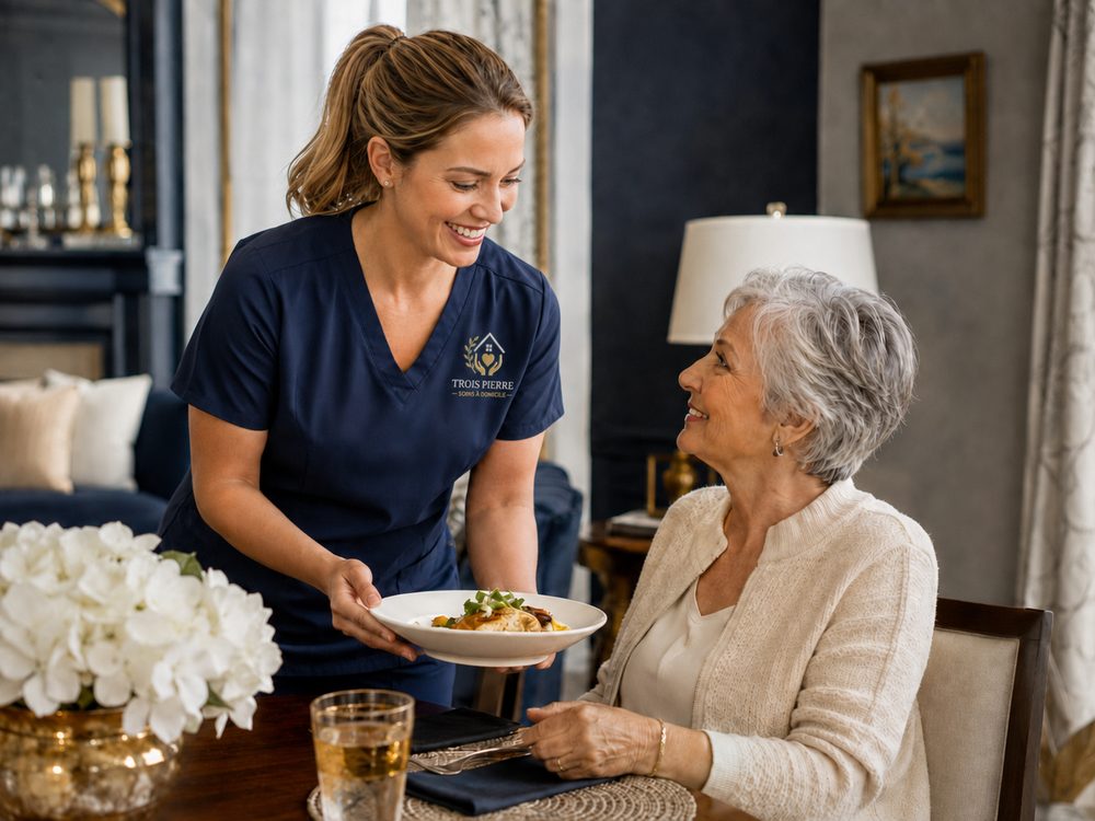 Service d'un repas simple à domicile par Trois Pierre